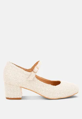 Antara Tweed Mary Jane Sandals