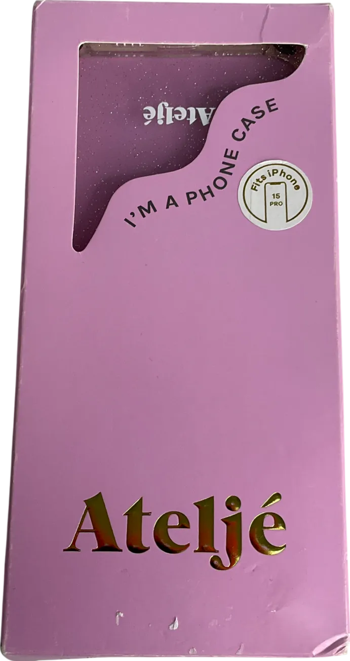 atelje Metallic Clear Glitter Iphone 15 Max Case One Size