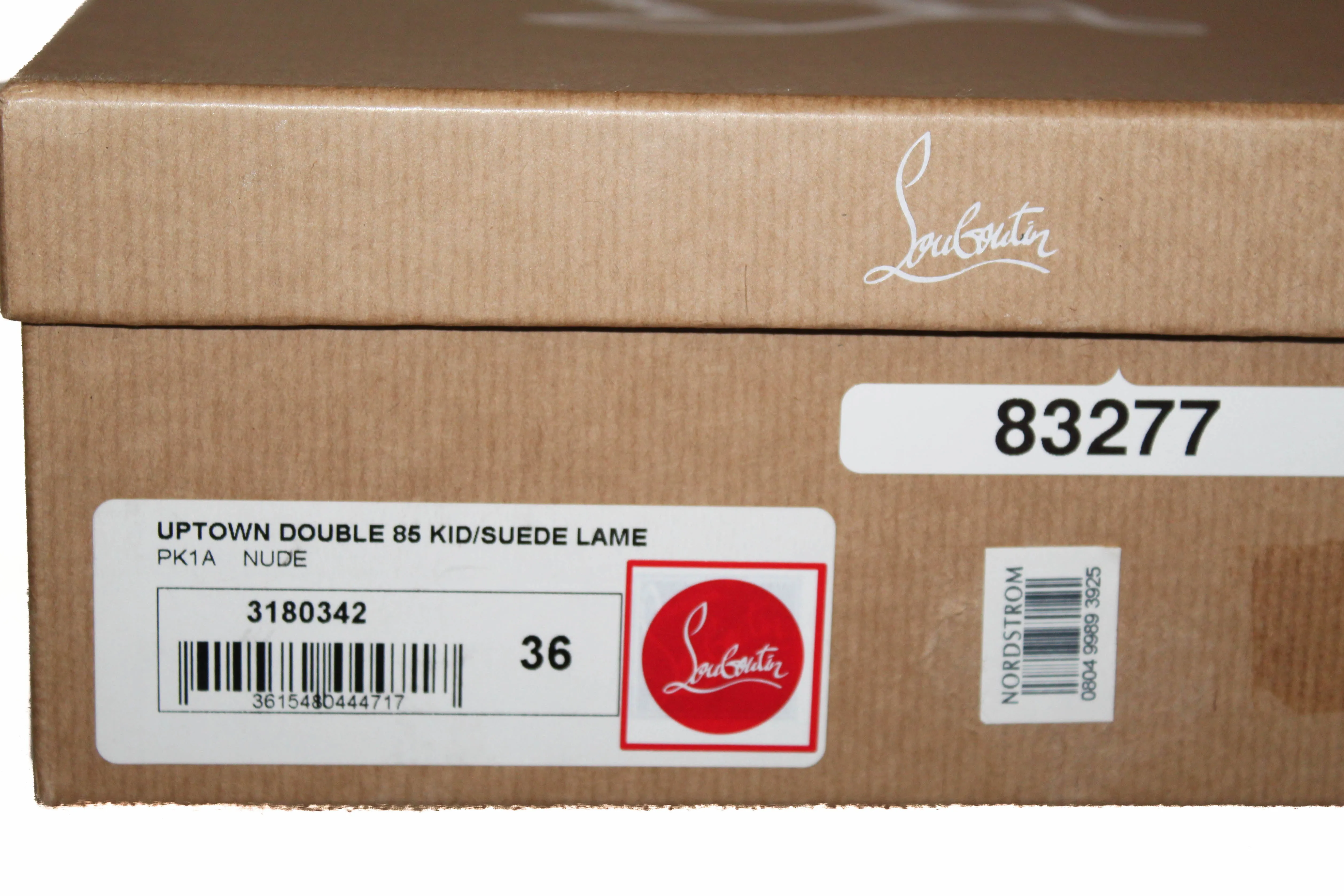Authentic Christian Louboutin Beige Nude Uptown Double 85 Pumps Shoes Size 36