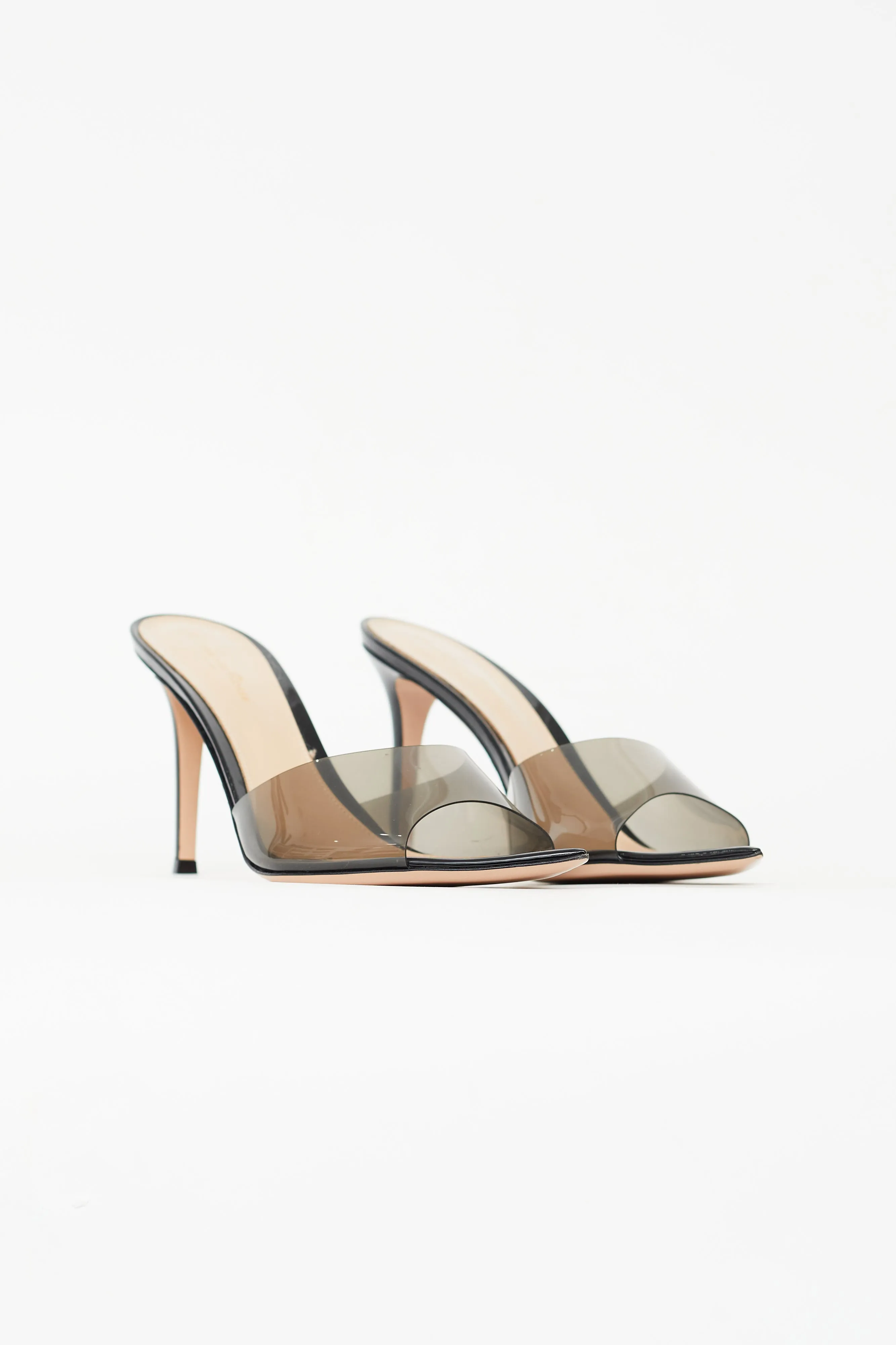 Black Patent Elle Heeled Sandal
