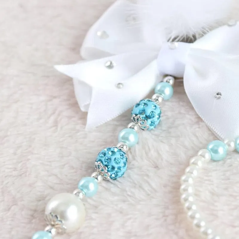Blue Rhinestones Chain Pacifier