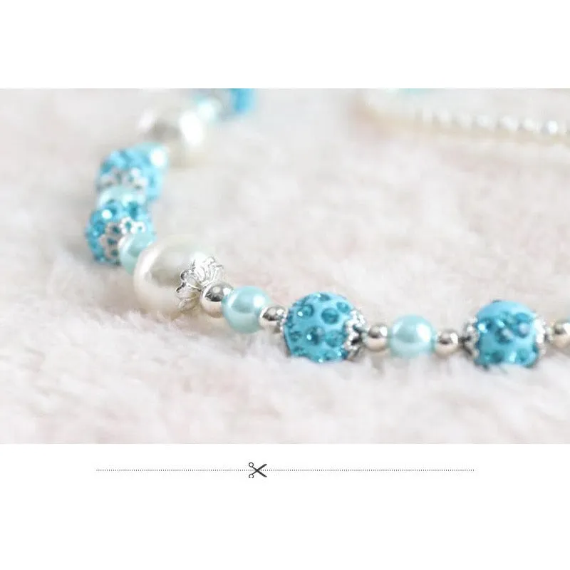 Blue Rhinestones Chain Pacifier