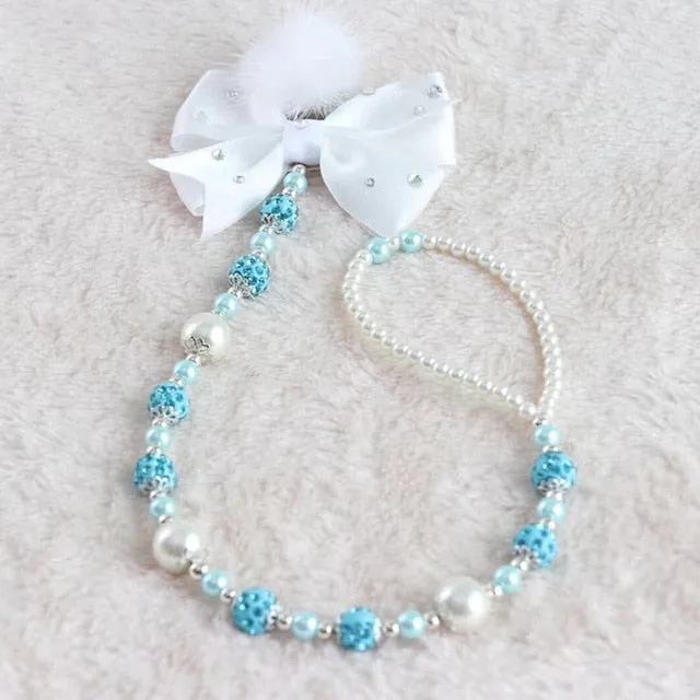 Blue Rhinestones Chain Pacifier