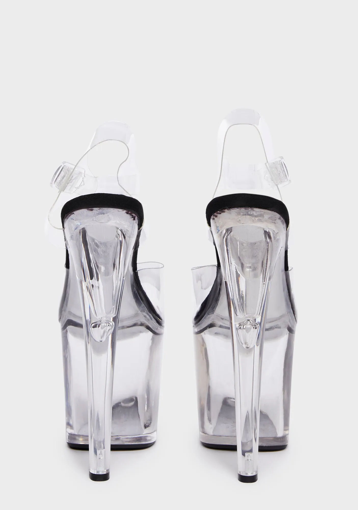 Demi 7.5 Platform Heels - Clear