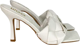 Ego White Square Toe Heel UK 4 EU 37 👠