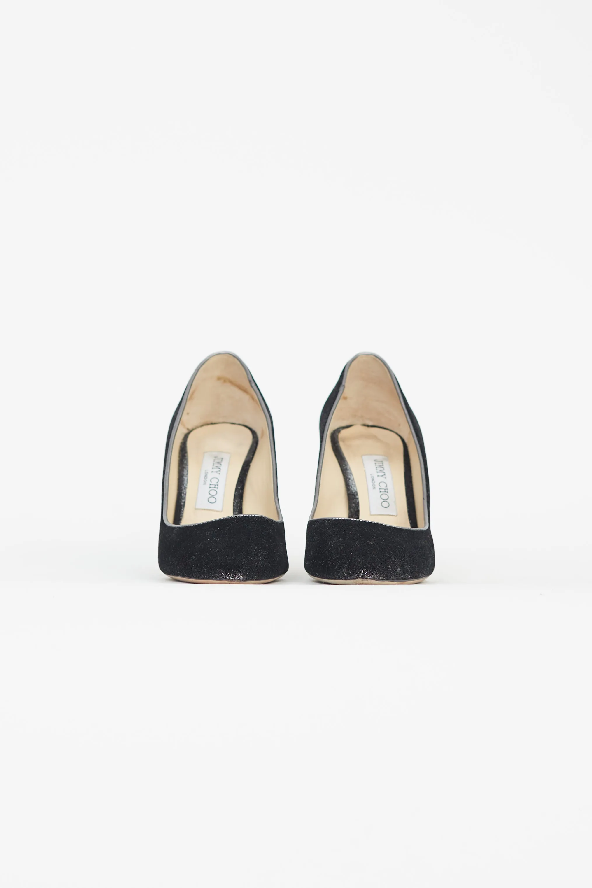 Grey Crushed Velvet Romy 85 Pump