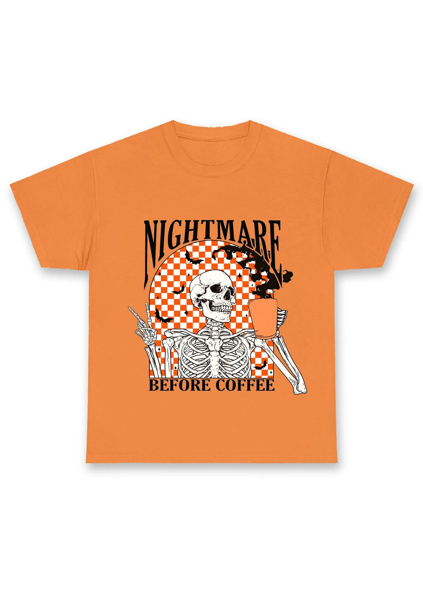 Halloween Nightmare Before Coffee Chunky Shirt