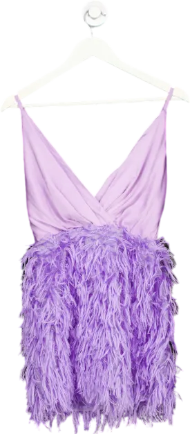 Jaded Rose Lilac Feather Mini Dress UK 10
