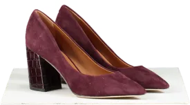 J.Mclaughlin Purple Beatrice Suede Heels UK 7 EU 40 👠