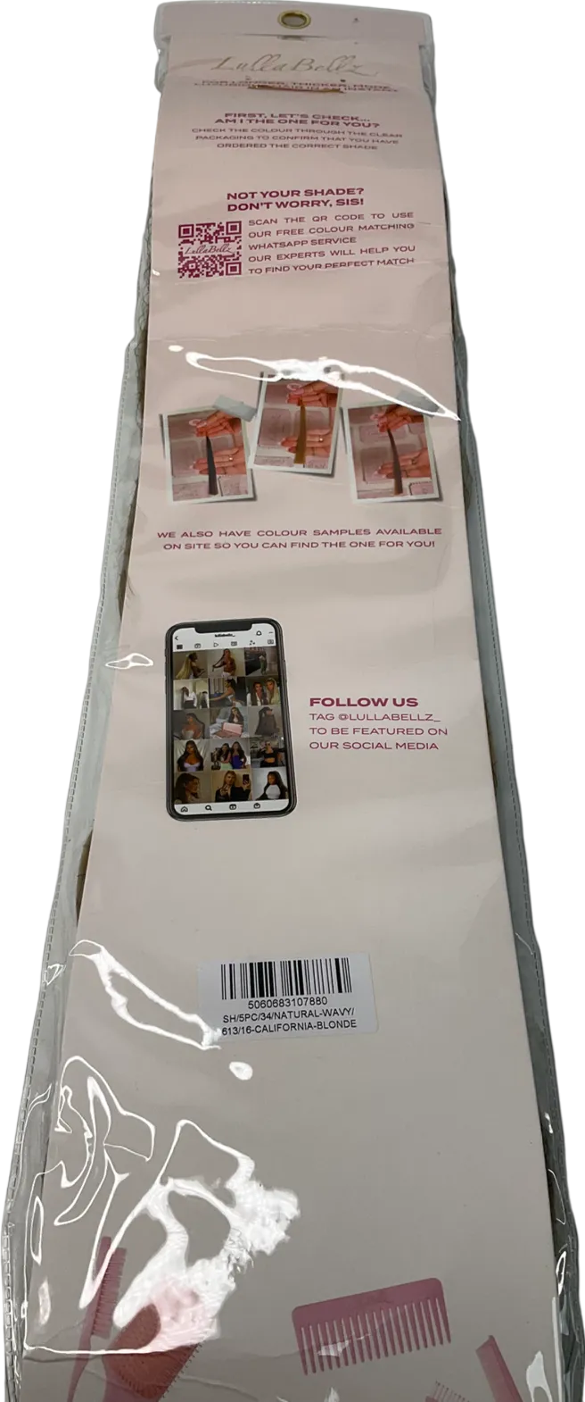 LullaBellz Beige Extra Af 34'' 5 Piece Natural Wavy One Size