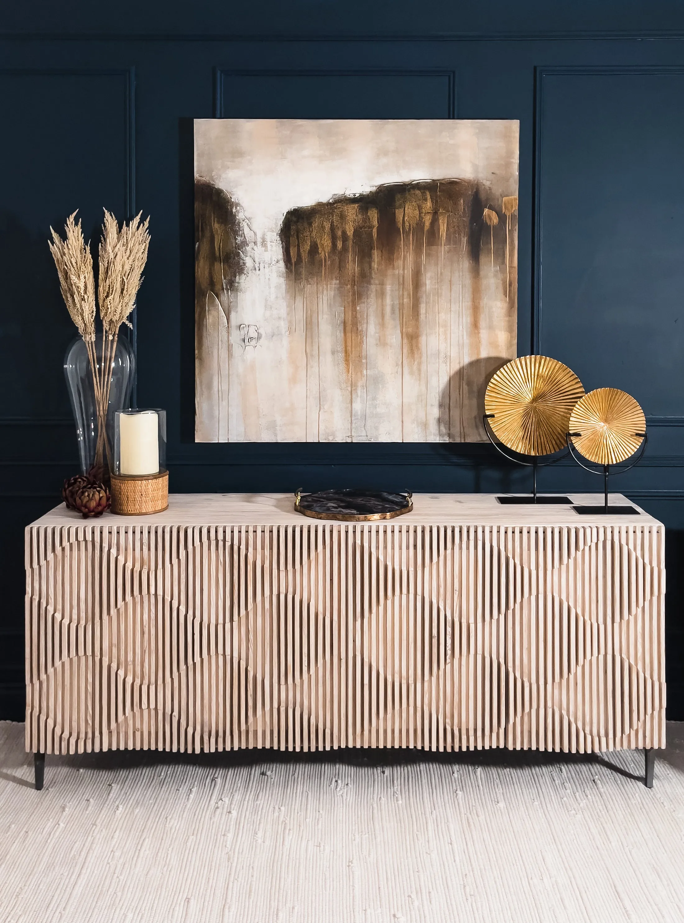 Making Waves Wooden Sideboard