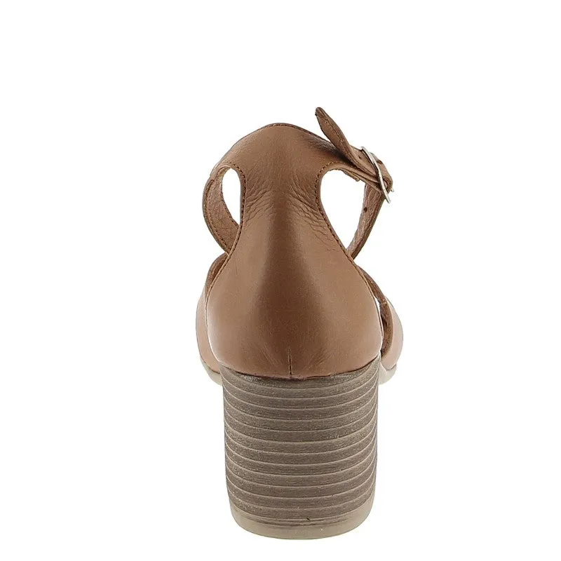 Marco Dalessi A372 Tan Block Heel