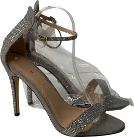 marquiiz Metallic Diamonte Heels UK 7 EU 40 👠