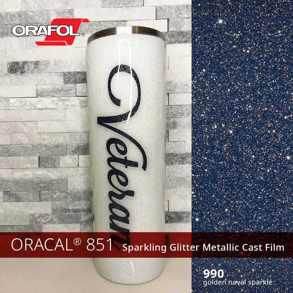 Oracal 851 Sparkling Glitter Metallic Cast Film - 12 in x 50 yds