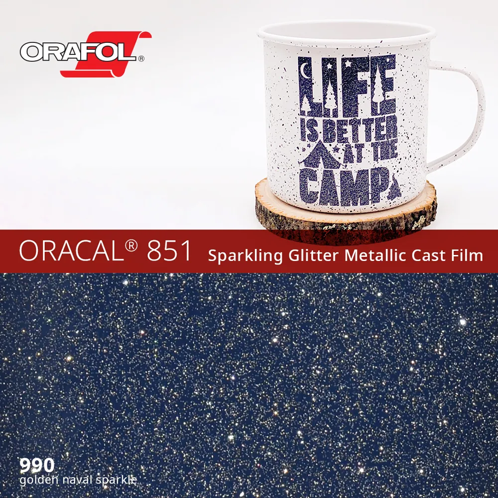 Oracal 851 Sparkling Glitter Metallic Cast Film - 12 in x 50 yds