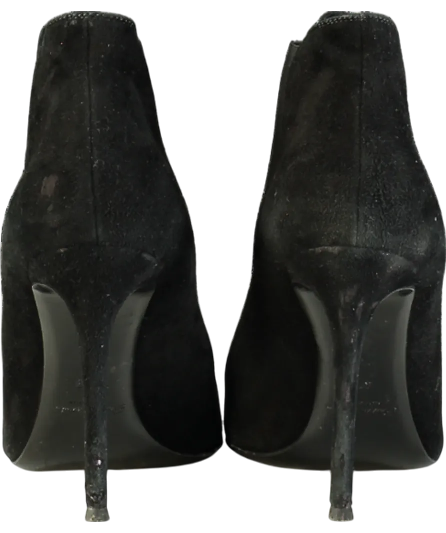 Ralph Lauren Black Suede Pointed Boot Heels UK 8 EU 41 👠
