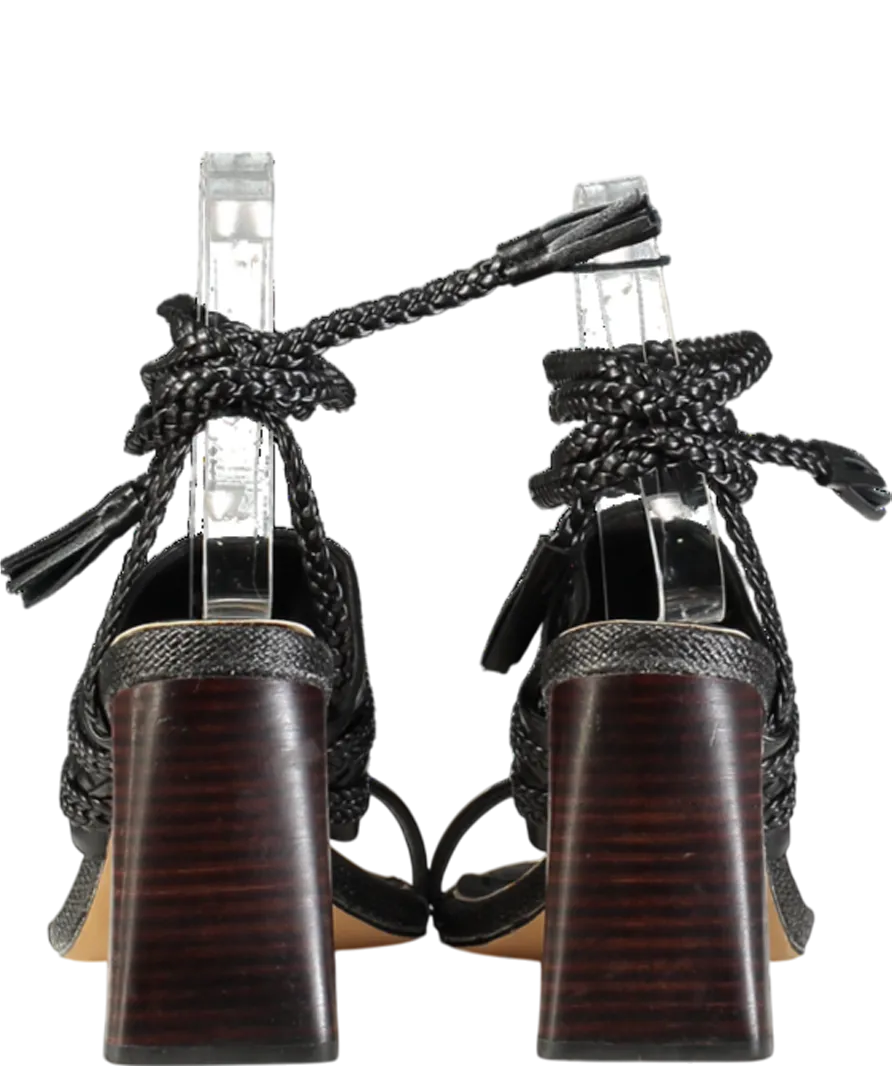 River Island Black Strappy Block Heels UK 3 EU 36 👠