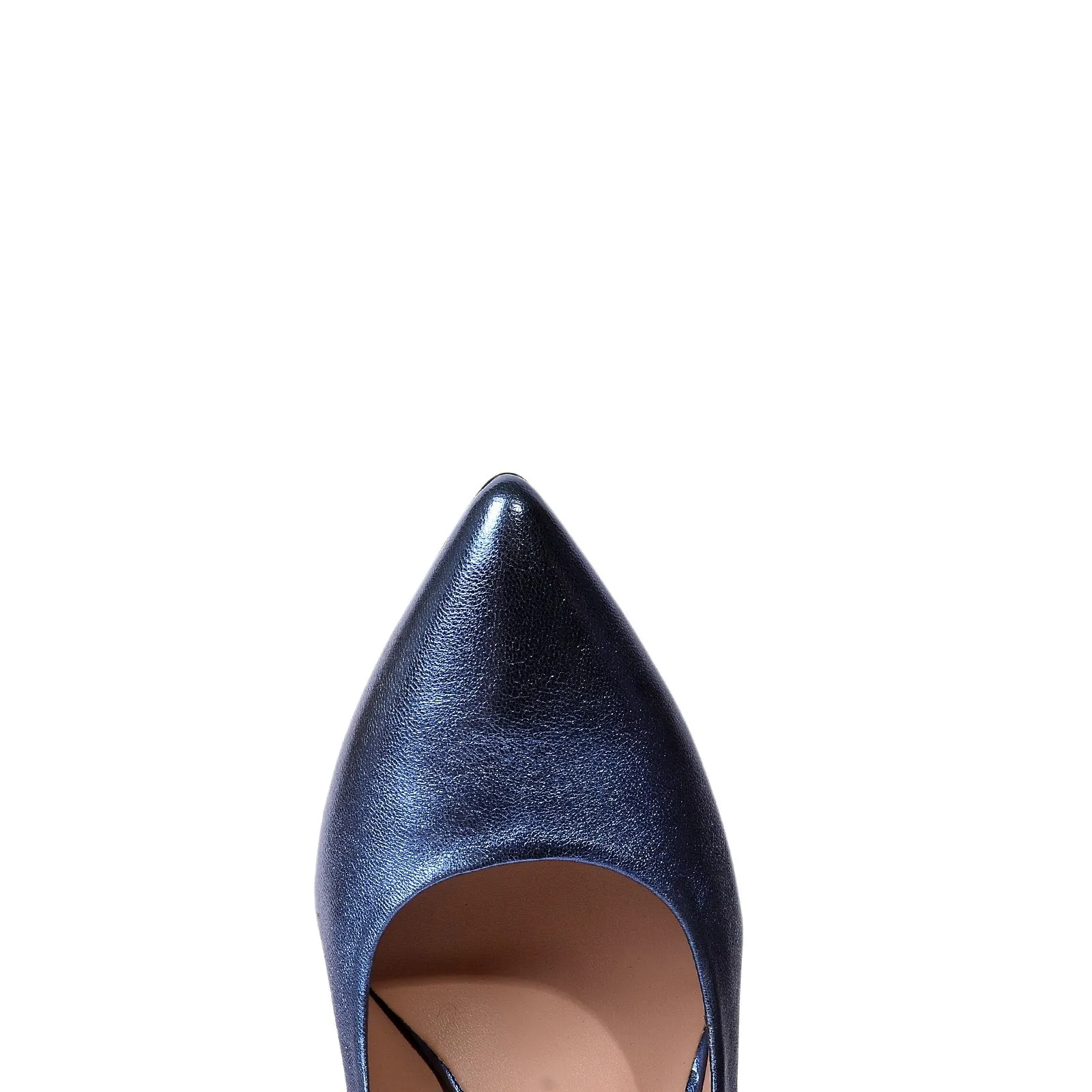 Rosa Blue Metallic Leather Pumps