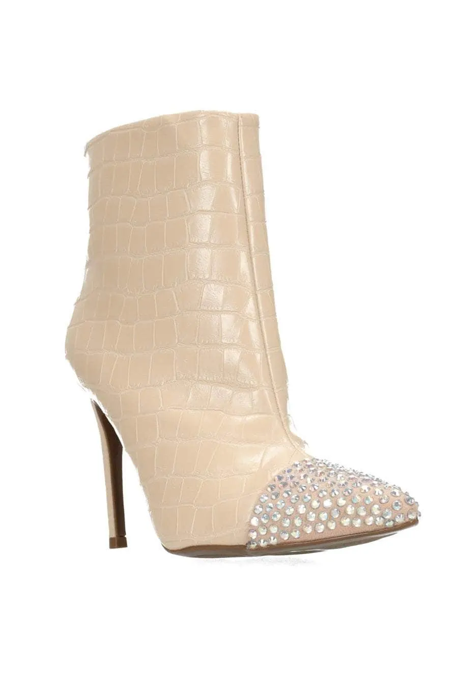 Ruby Boot Nude Croc Diamante