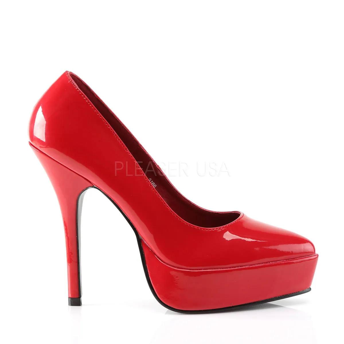 She is the Boss Red Platform Heels