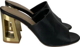 shoe dazzle Black Gold Block Heels UK 7 EU 40 👠