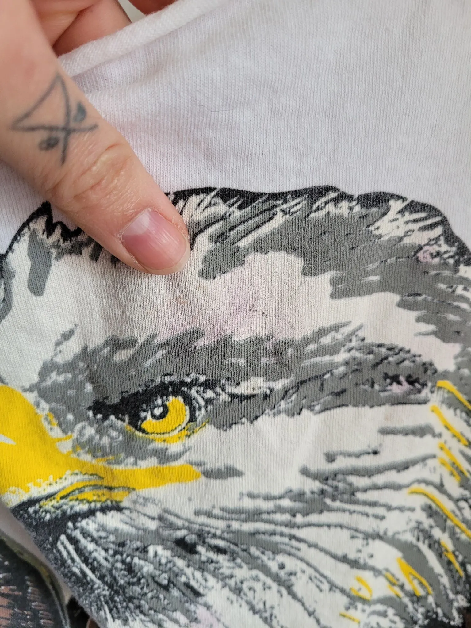 Vintage Shredded Bald Eagle Tshirt