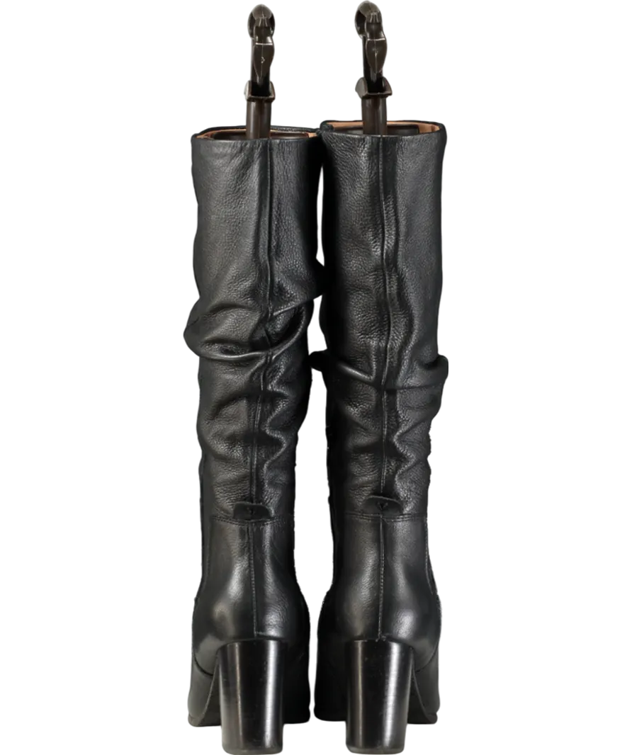 vionic Black Block Heel Knee High Boots UK 6 EU 39 👠