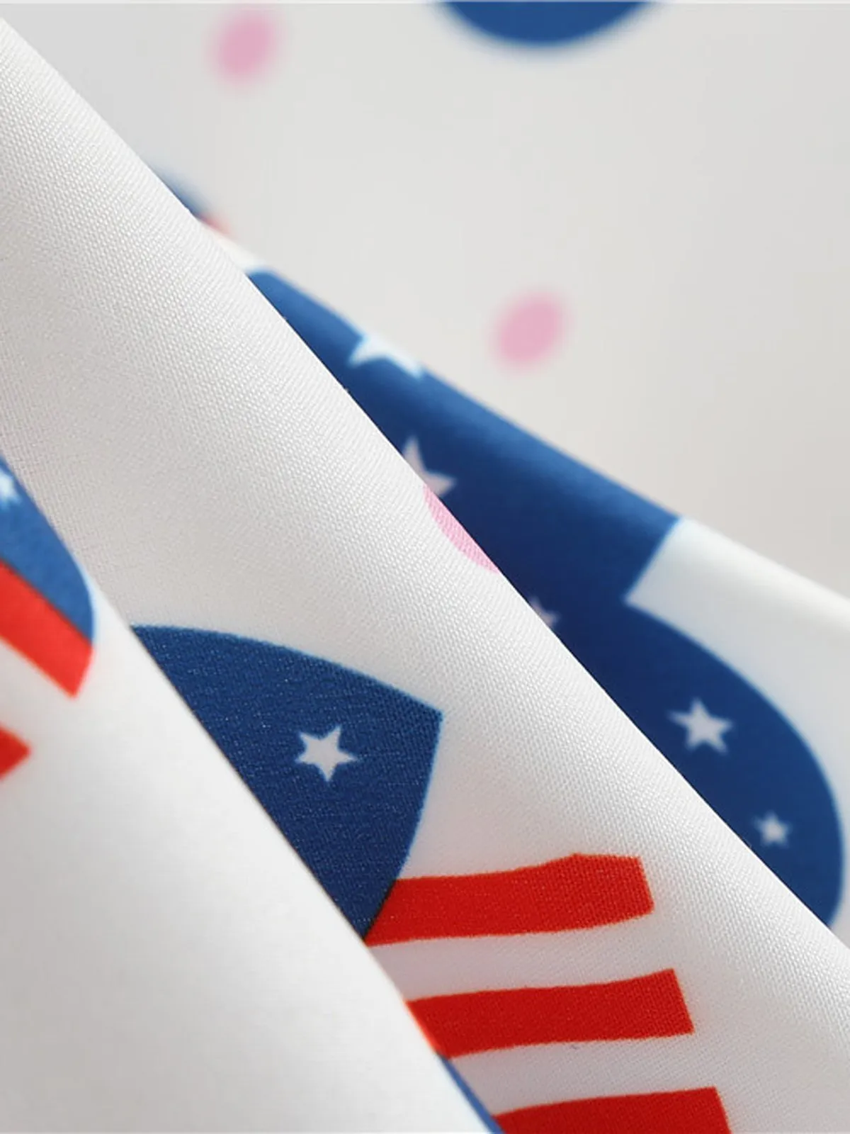 White 1950s American Flag Heart Dress