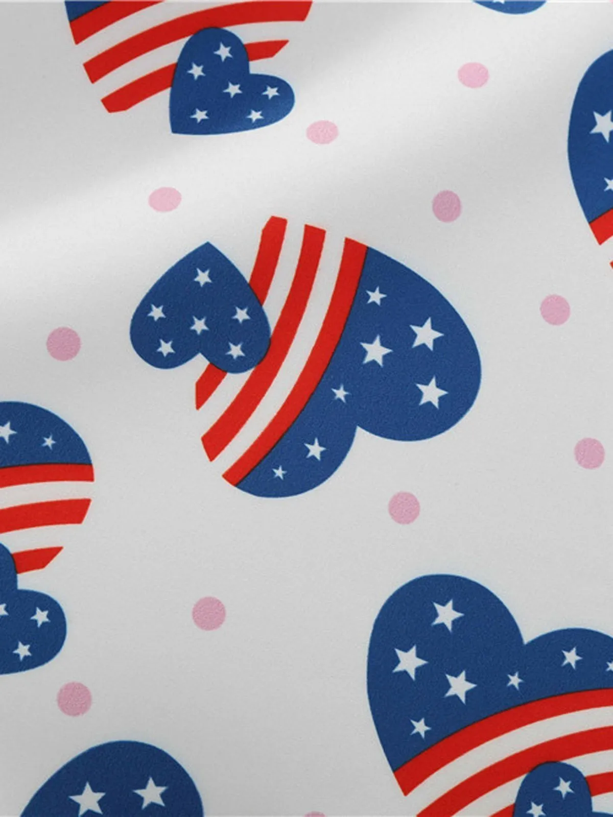 White 1950s American Flag Heart Dress